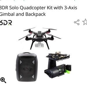 Solo Drone 3DR Solo Quadcopter Kit with 3-Axis Gimbal and Backpack